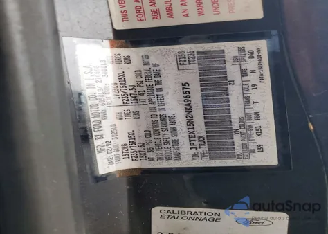 1992 Ford F150 из США, поврежденный, VIN 1FTEX15N2NKA96575